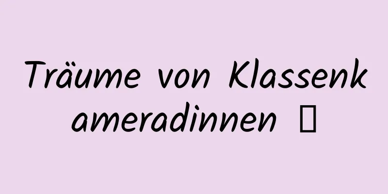 Träume von Klassenkameradinnen Ⅰ