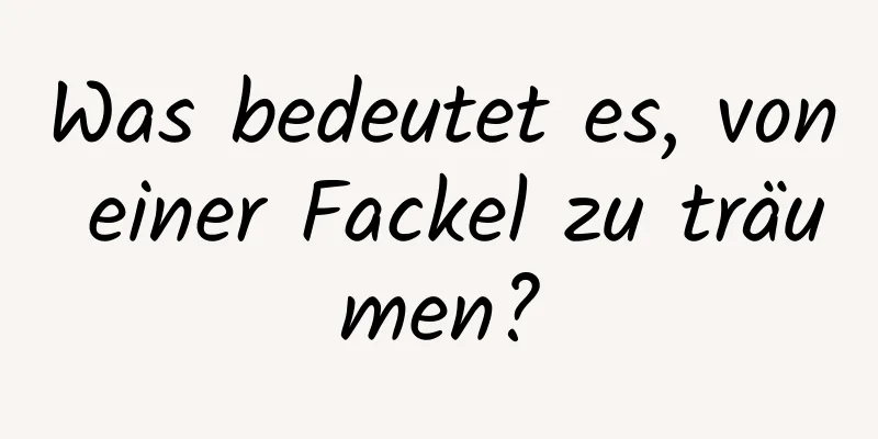 Was bedeutet es, von einer Fackel zu träumen?