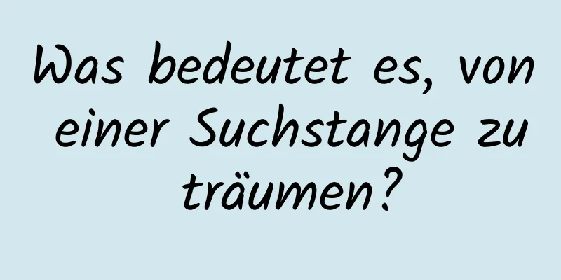 Was bedeutet es, von einer Suchstange zu träumen?