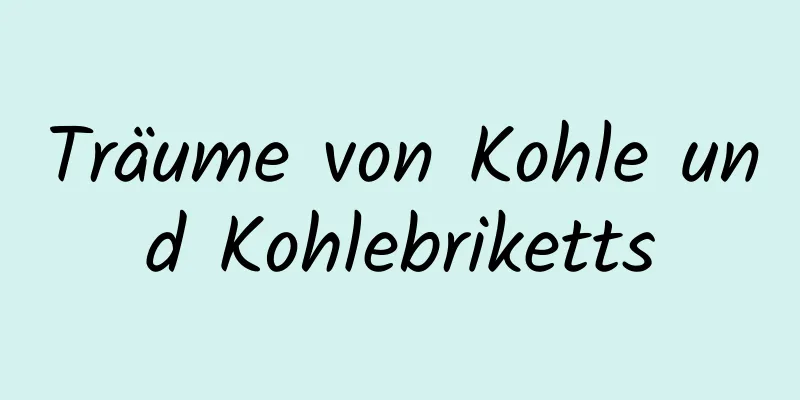 Träume von Kohle und Kohlebriketts