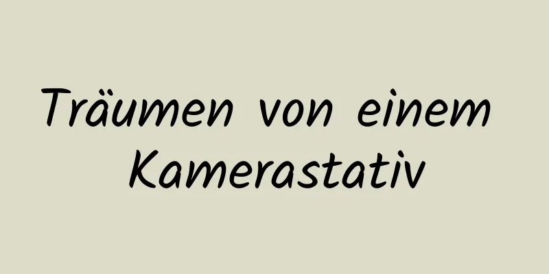 Träumen von einem Kamerastativ