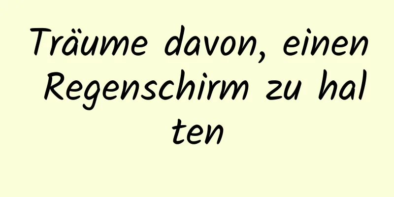 Träume davon, einen Regenschirm zu halten