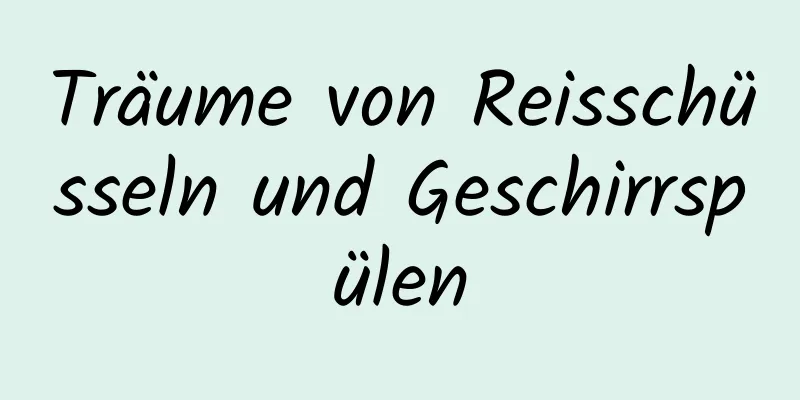 Träume von Reisschüsseln und Geschirrspülen