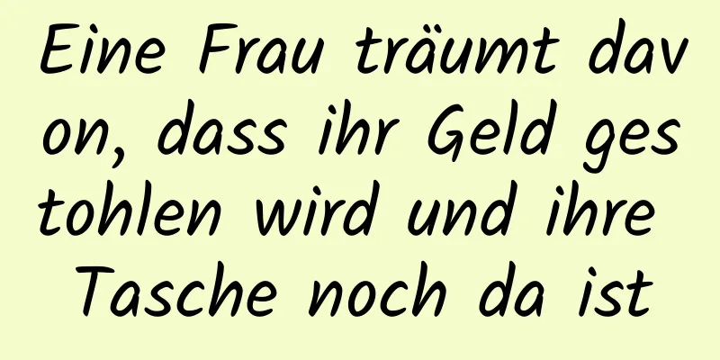 Eine Frau träumt davon, dass ihr Geld gestohlen wird und ihre Tasche noch da ist