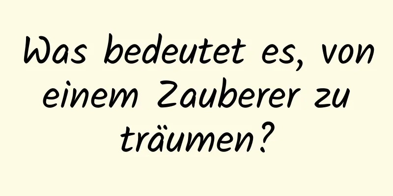 Was bedeutet es, von einem Zauberer zu träumen?