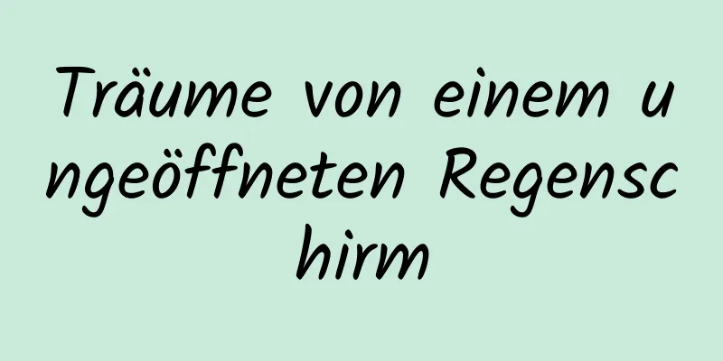 Träume von einem ungeöffneten Regenschirm