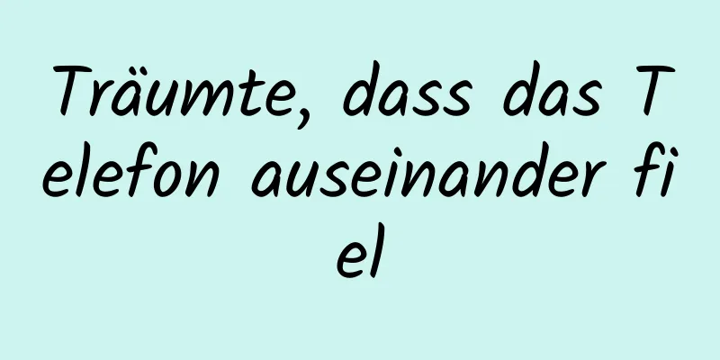 Träumte, dass das Telefon auseinander fiel