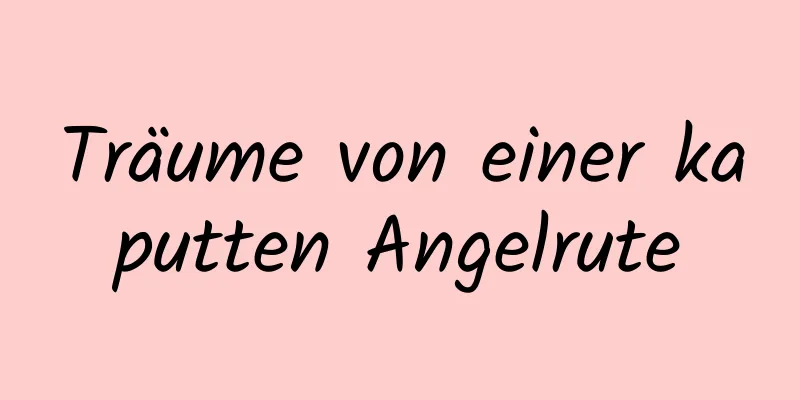 Träume von einer kaputten Angelrute