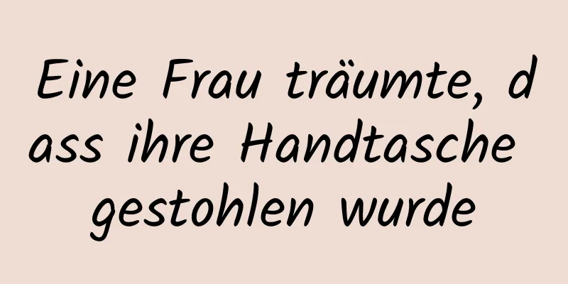 Eine Frau träumte, dass ihre Handtasche gestohlen wurde