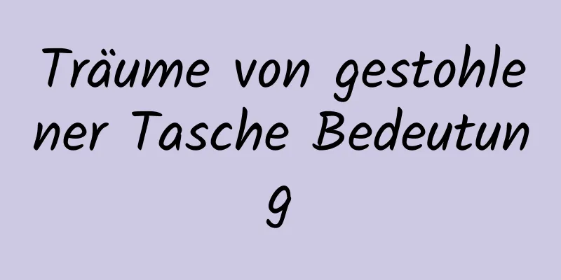 Träume von gestohlener Tasche Bedeutung