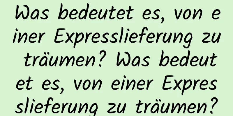 Was bedeutet es, von einer Expresslieferung zu träumen? Was bedeutet es, von einer Expresslieferung zu träumen?