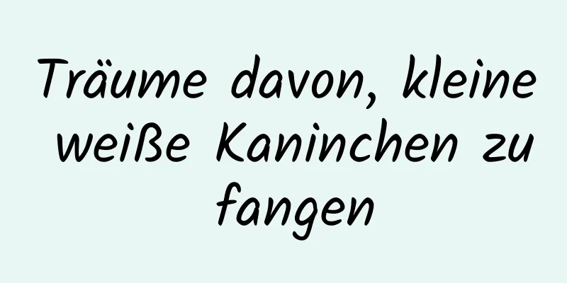 Träume davon, kleine weiße Kaninchen zu fangen