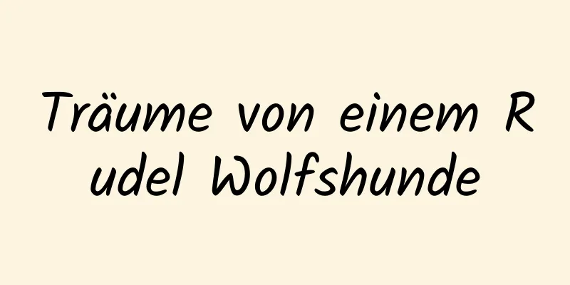 Träume von einem Rudel Wolfshunde