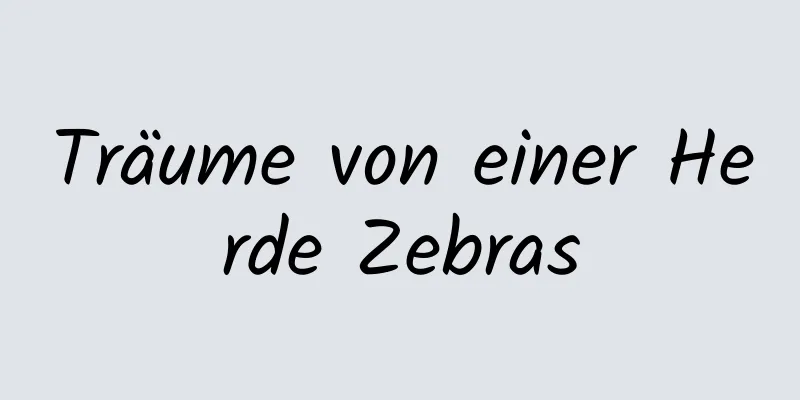 Träume von einer Herde Zebras