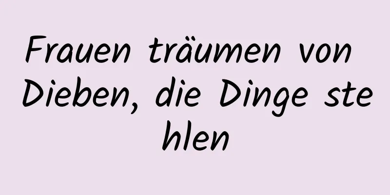 Frauen träumen von Dieben, die Dinge stehlen