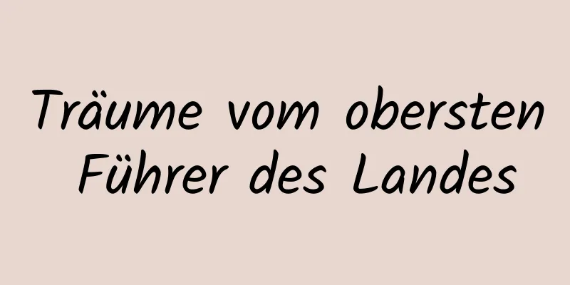 Träume vom obersten Führer des Landes