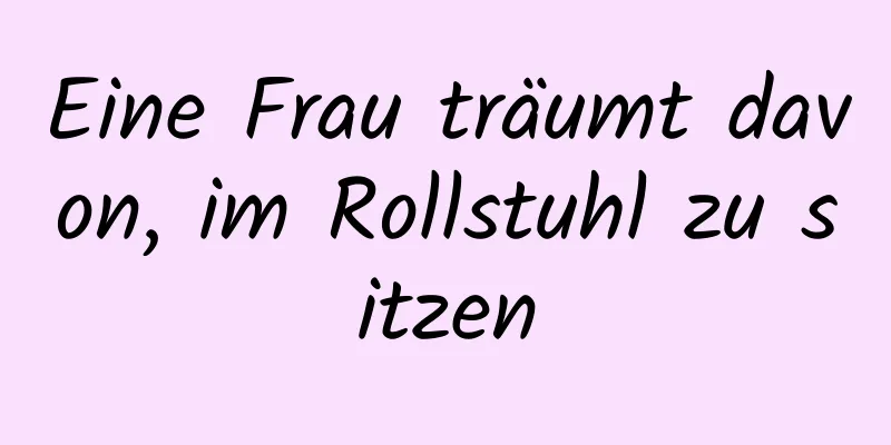 Eine Frau träumt davon, im Rollstuhl zu sitzen