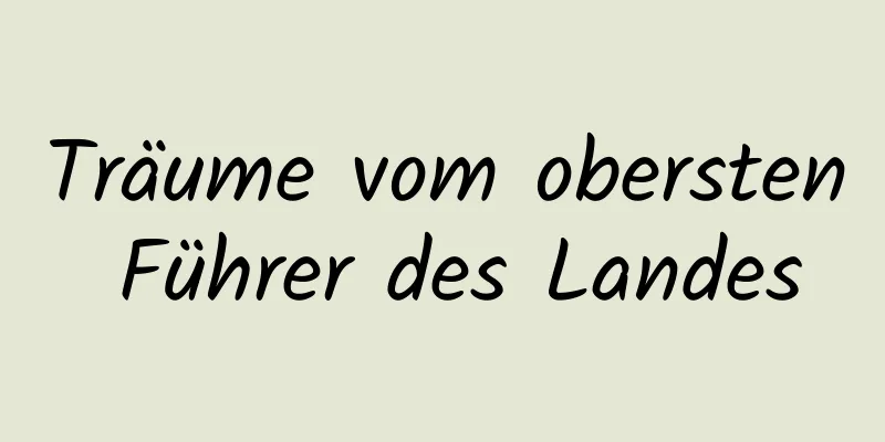 Träume vom obersten Führer des Landes