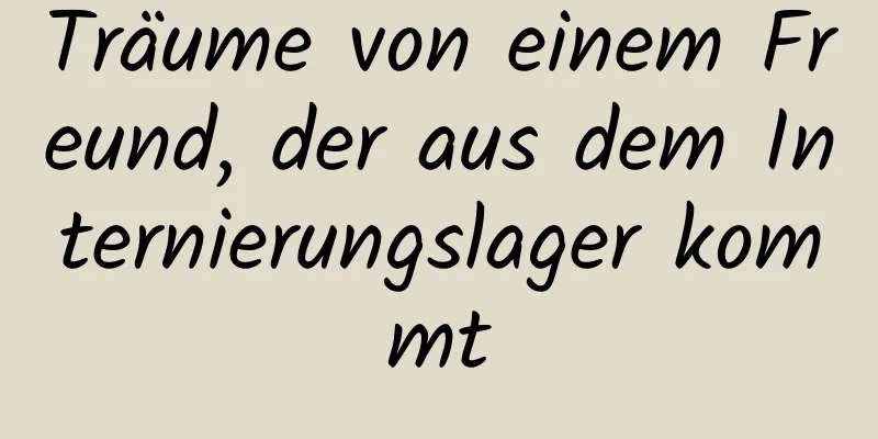 Träume von einem Freund, der aus dem Internierungslager kommt