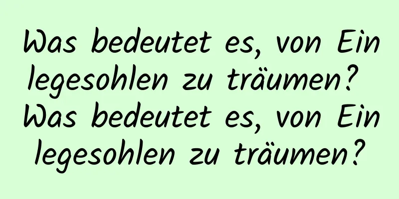 Was bedeutet es, von Einlegesohlen zu träumen? Was bedeutet es, von Einlegesohlen zu träumen?