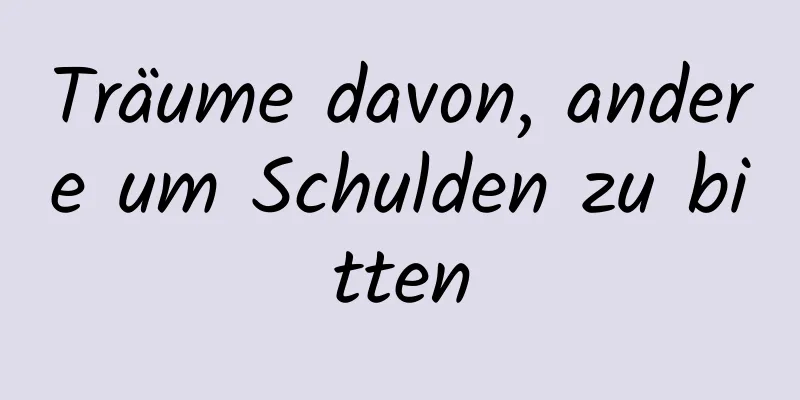 Träume davon, andere um Schulden zu bitten