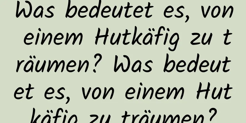 Was bedeutet es, von einem Hutkäfig zu träumen? Was bedeutet es, von einem Hutkäfig zu träumen?