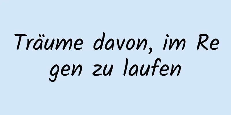 Träume davon, im Regen zu laufen