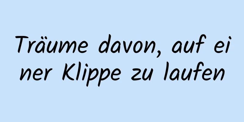 Träume davon, auf einer Klippe zu laufen