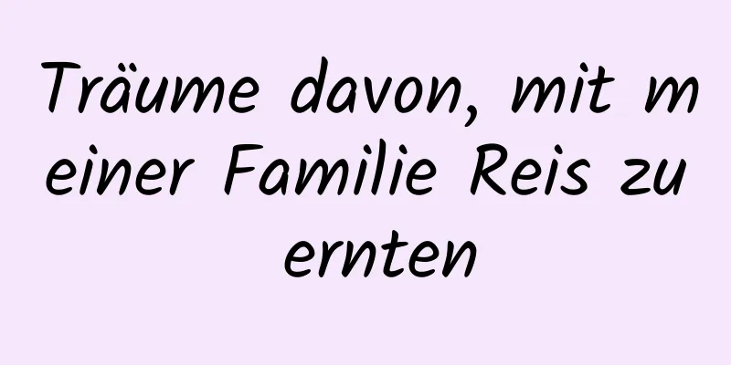 Träume davon, mit meiner Familie Reis zu ernten