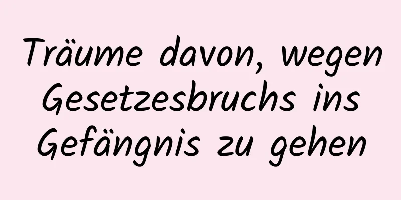 Träume davon, wegen Gesetzesbruchs ins Gefängnis zu gehen