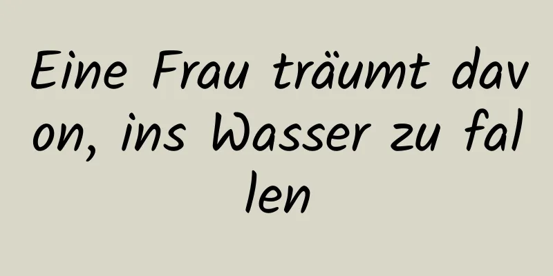 Eine Frau träumt davon, ins Wasser zu fallen