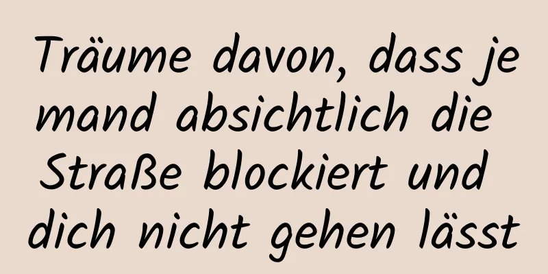 Träume davon, dass jemand absichtlich die Straße blockiert und dich nicht gehen lässt