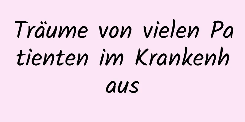 Träume von vielen Patienten im Krankenhaus