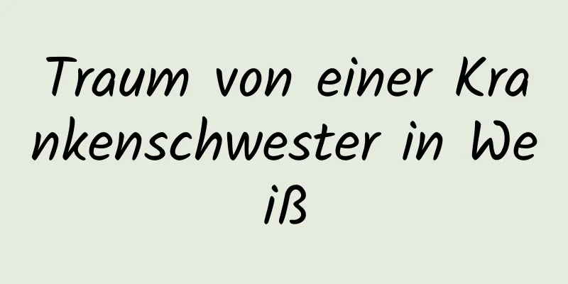 Traum von einer Krankenschwester in Weiß