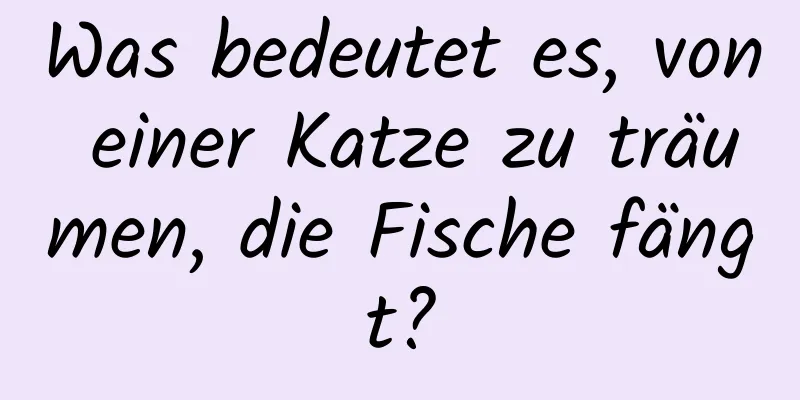 Was bedeutet es, von einer Katze zu träumen, die Fische fängt?