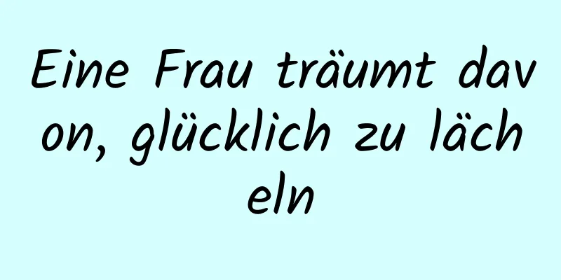 Eine Frau träumt davon, glücklich zu lächeln