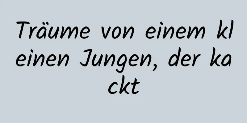 Träume von einem kleinen Jungen, der kackt