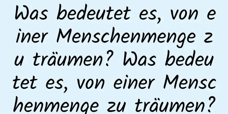 Was bedeutet es, von einer Menschenmenge zu träumen? Was bedeutet es, von einer Menschenmenge zu träumen?