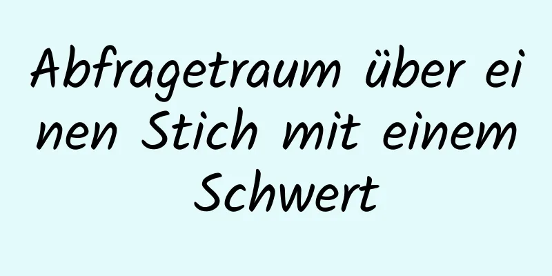 Abfragetraum über einen Stich mit einem Schwert