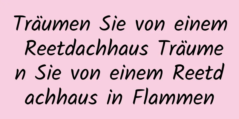 Träumen Sie von einem Reetdachhaus Träumen Sie von einem Reetdachhaus in Flammen