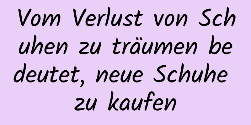 Vom Verlust von Schuhen zu träumen bedeutet, neue Schuhe zu kaufen