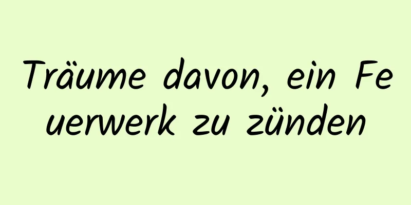 Träume davon, ein Feuerwerk zu zünden