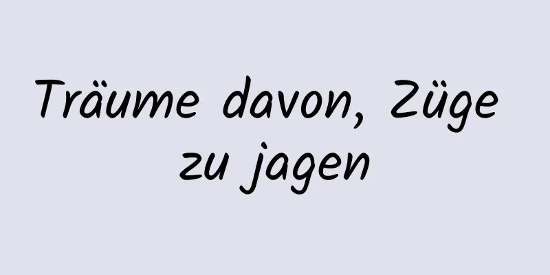 Träume davon, Züge zu jagen