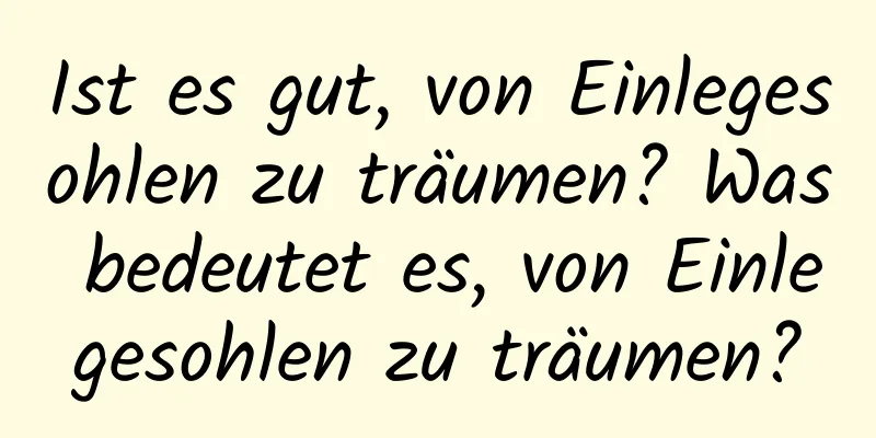 Ist es gut, von Einlegesohlen zu träumen? Was bedeutet es, von Einlegesohlen zu träumen?