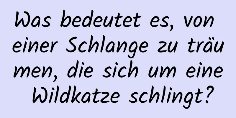 Was bedeutet es, von einer Schlange zu träumen, die sich um eine Wildkatze schlingt?