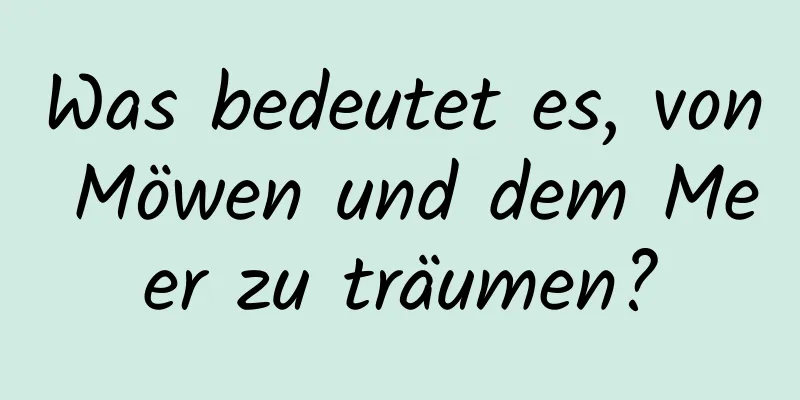 Was bedeutet es, von Möwen und dem Meer zu träumen?