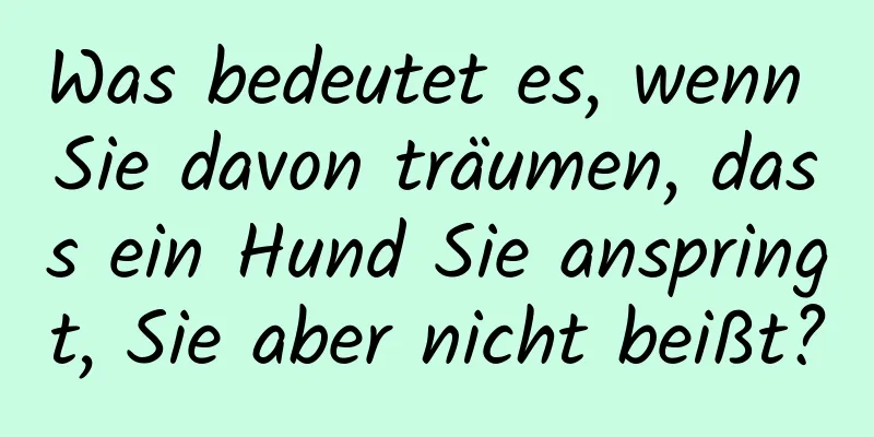 Was bedeutet es, wenn Sie davon träumen, dass ein Hund Sie anspringt, Sie aber nicht beißt?