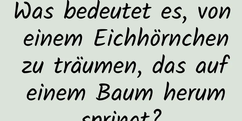 Was bedeutet es, von einem Eichhörnchen zu träumen, das auf einem Baum herumspringt?