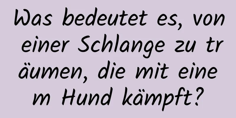 Was bedeutet es, von einer Schlange zu träumen, die mit einem Hund kämpft?