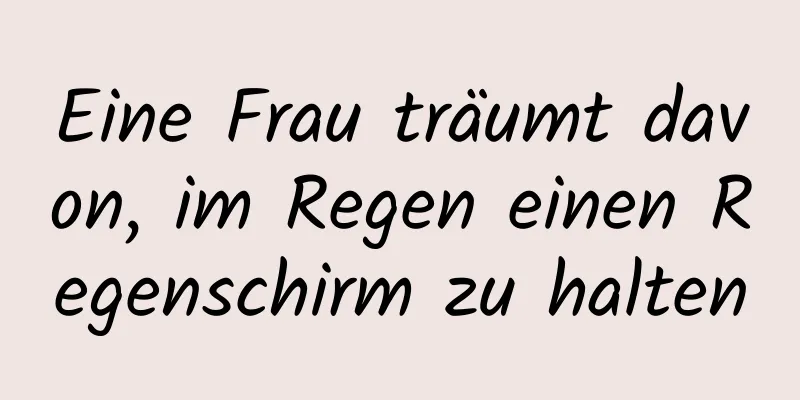 Eine Frau träumt davon, im Regen einen Regenschirm zu halten